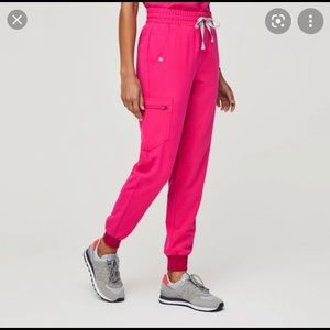 Figs Pink  Zamora high waisted  joggers